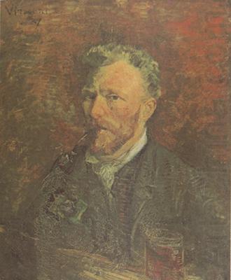Vincent Van Gogh Self-Portrait with Pipe and Glass (nn04) china oil painting image